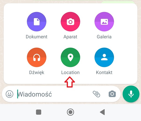 Lokalizacja we WhatsApp