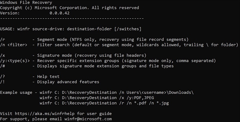 Windows File Recovery  - pozwoli odzyskać skasowane pliki