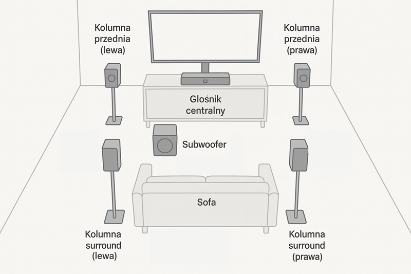 Ustawienie kolumn 5.1