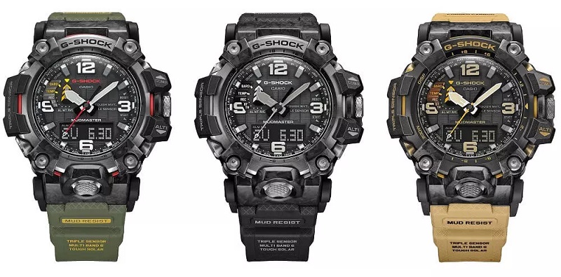 G-Shock GWG-2000 w trzech wersjach kolorystycznych