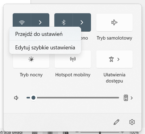 Nowe menu kontekstowe w wielu elementach systemu