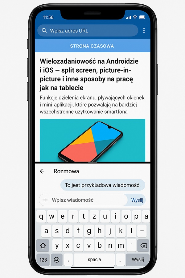 Podzielony ekran w smartfonie