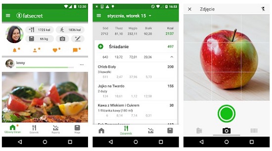 FatSecret licznik kalorii