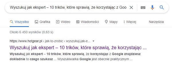 Określony ciąg słów