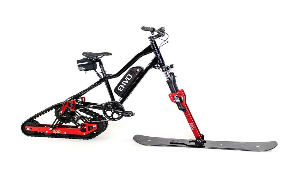 Zwykły rower przekształcimy w elektryczny skuter śnieżny? Wkrótce będzie to możliwe